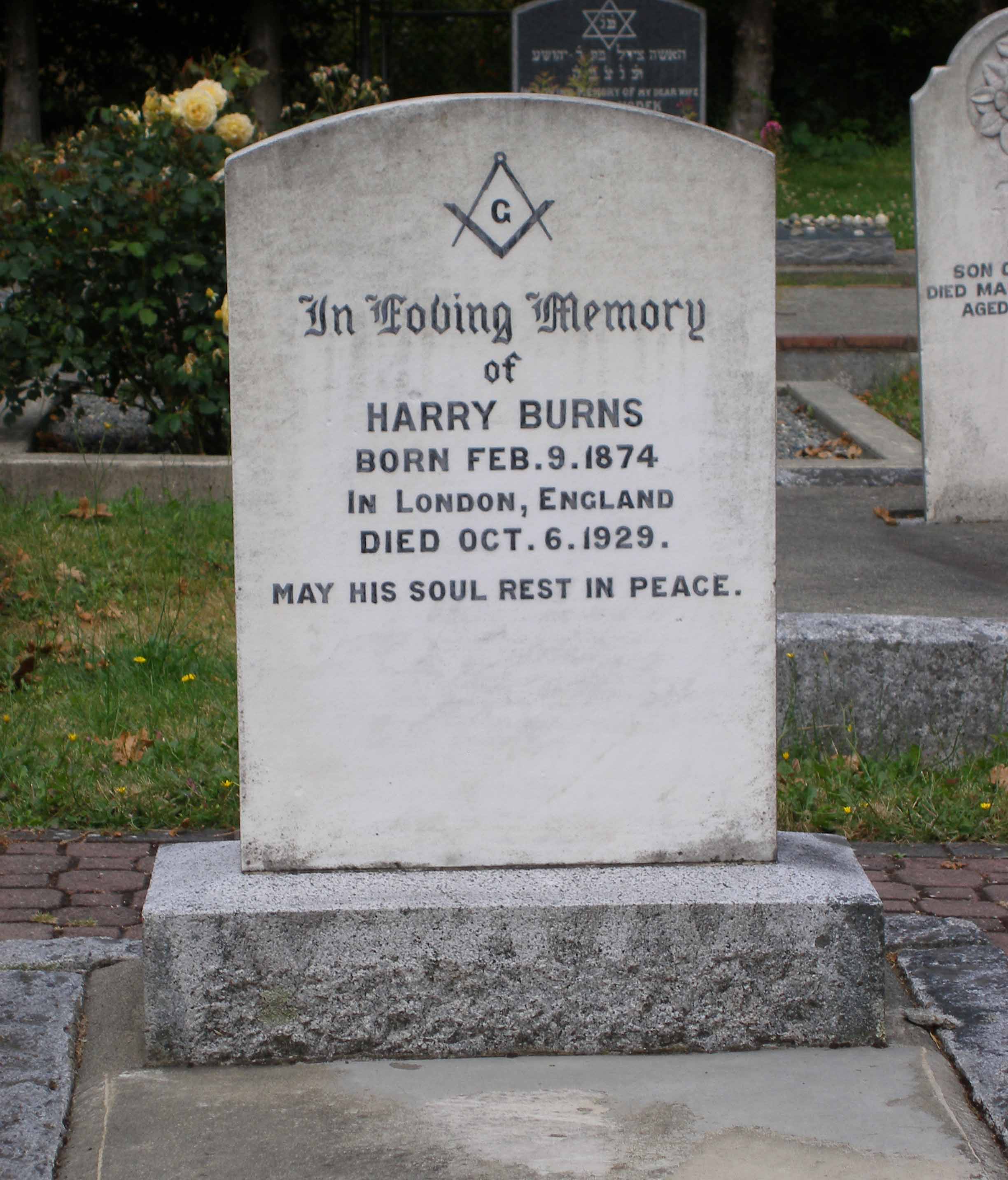 Harry Burns grave